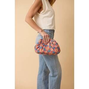 NEW BROOKS AVENUE dumpling clutch bag in midnight in paris